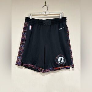 Brooklyn Nets Black Shorts Nike City Edition NBA Authentic Dri-Fit Sz 42 XL Men